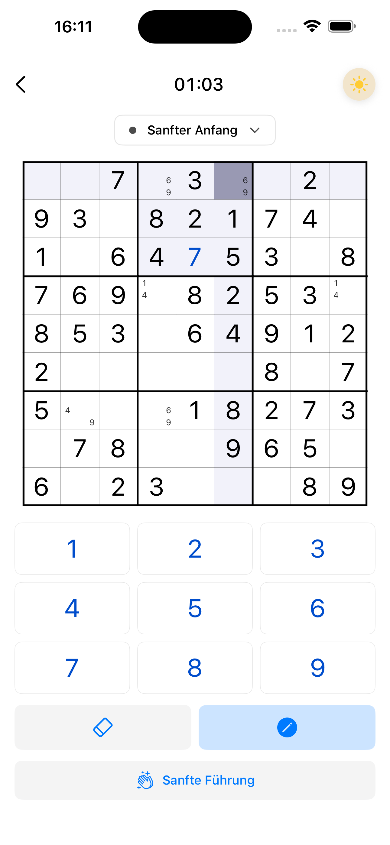 Sudoku Meditation Light Notes